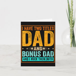 Habe zwei Titel Papa und Bonus-Papa lustige Männer Karte
