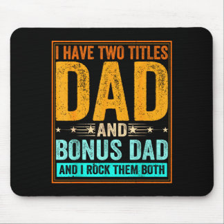 Habe zwei Titel Papa und Bonus-Papa lustige Männer Mousepad