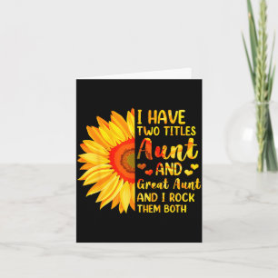 Habe zwei Titel Tante und Großtante Sonnenblume Karte