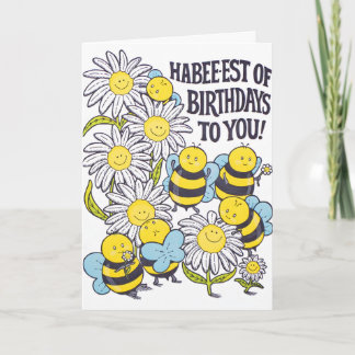 Habee-est zum Geburtstag Letterpress Karte