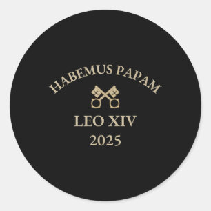 Habemus Papam 2025 Neuer Papst Leo Runder Aufkleber