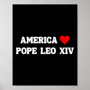 Habemus Papam Election 2025 America Liebe Heart Po Poster