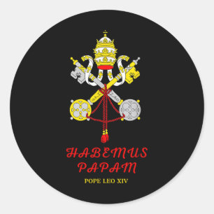 Habemus Papam Katholischer Papst Leo Xiv Christlic Runder Aufkleber