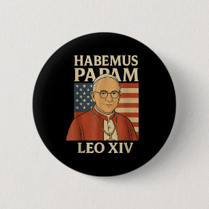 Habemus Papam Papst Leo Xiv Amerikanische Flagge K Button