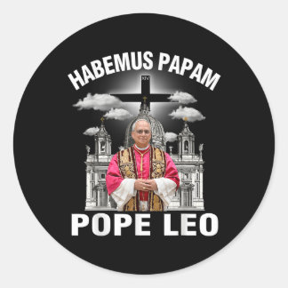 Habemus Papam Pope Leo Xiv Shirt Viva Il Papst Runder Aufkleber