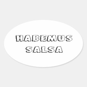 Habemus salsa ovaler aufkleber