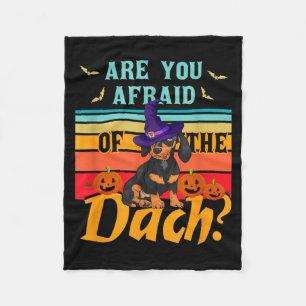 Haben Angst Vor Dem Dach Lustiger Dachshund Hund Fleecedecke