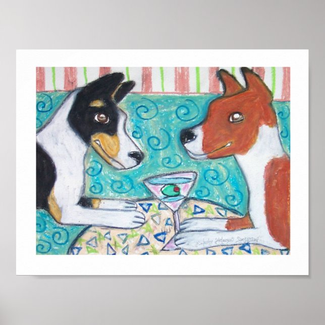 Haben Basenjis Martinis? Art Poster (Vorne)