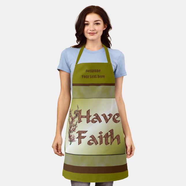Haben den Glauben Inspiration Personalisiert Schürze (Getragen)