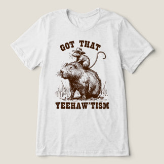 Haben diesen Yeehawtismus lustige Capybara Cowboy Tri-Blend Shirt