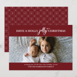 HABEN EIN HOLLY JOLLY CHRISTMAS FLAT FOTO FEIERTAGSKARTE