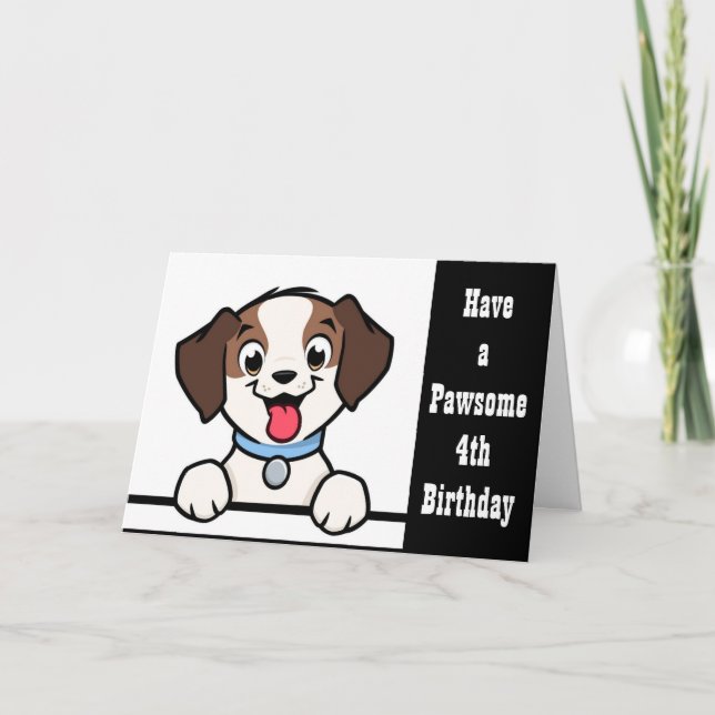 HABEN EINE **PAWSOME 3. BIRTHTAG** KARTE (Vorderseite)