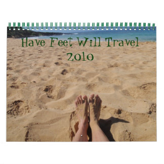Haben Feet wird reisen 2010 Kalender