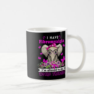 Haben Fibromyalgie-Bewusstsein Elefant Spaß Cute Kaffeetasse