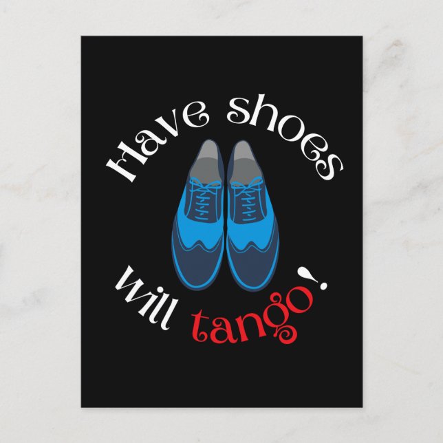 Haben Schuhe werden Tango Mens Tango Schuhe Postkarte (Vorderseite)