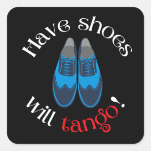 Haben Schuhe werden Tango Mens Tango Schuhe Quadratischer Aufkleber