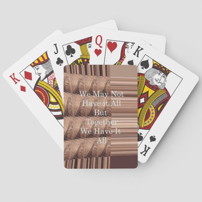 Haben Sie alles Giraffe Safari Hakuna Matata gewob Spielkarten (Rückseite)