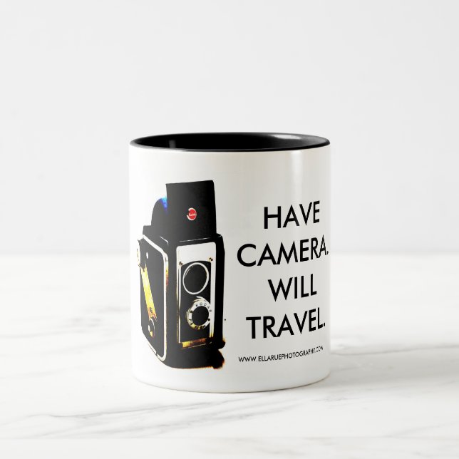 HABEN SIE CAMERA.WILL REISE. FANTASTISCHE TASSE! ZWEIFARBIGE TASSE (Mittel)