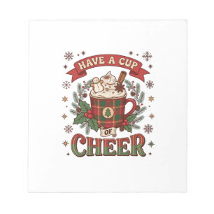 Haben Sie Cup Cheer Weihnachten Karo-Mug Heiße Sch Notizblock