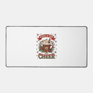 Haben Sie Cup Cheer Weihnachten Karo Tasse Heiße S Schreibtischunterlage