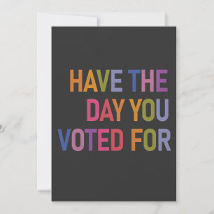 Haben Sie den Tag, an dem Sie für Trump gestimmt h Save The Date