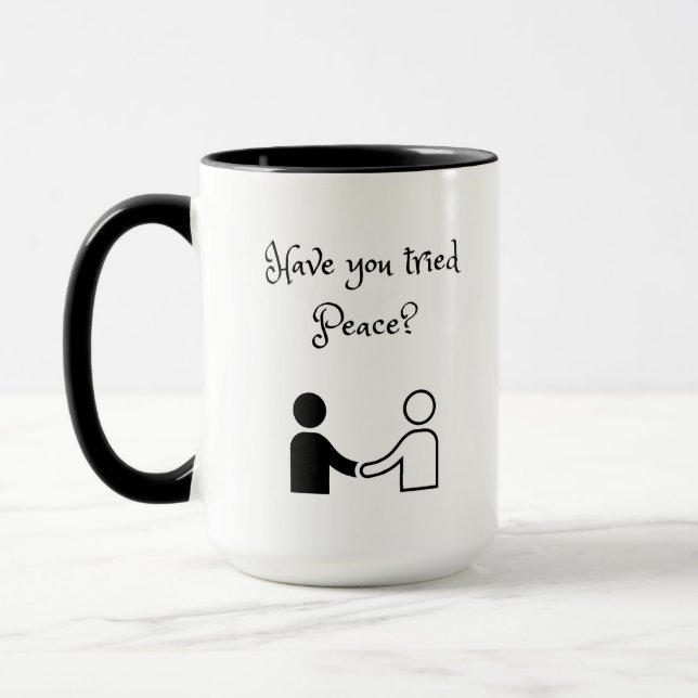 Haben Sie die Tasse des Friedens versucht? (Links)
