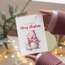 Haben Sie ein beary frohe Weihnachten Polar Bär Fu