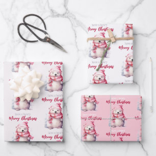 Haben Sie ein beary frohe Weihnachten Polar Bären Geschenkpapier Set