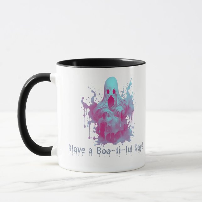 Haben Sie ein boo-ti-ful Day Ghost Halloween Tasse (Links)