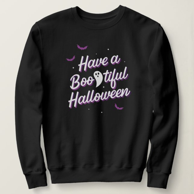 Haben Sie ein bootisches Halloween Black T - Shirt (Design vorne)