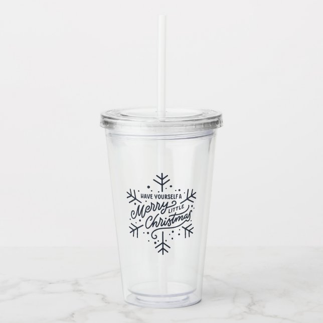 Haben Sie ein frohes kleines Weihnachtsfest - Schn Acryltrinkbecher (Vorderseite)