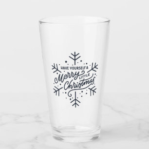 Haben Sie ein frohes kleines Weihnachtsfest - Schn Glas