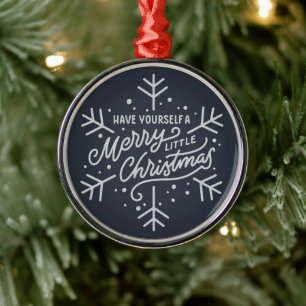 Haben Sie ein frohes kleines Weihnachtsfest - Schn Ornament Aus Metall