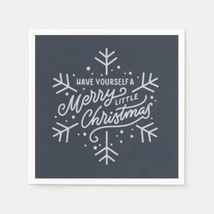 Haben Sie ein frohes kleines Weihnachtsfest - Schn Serviette