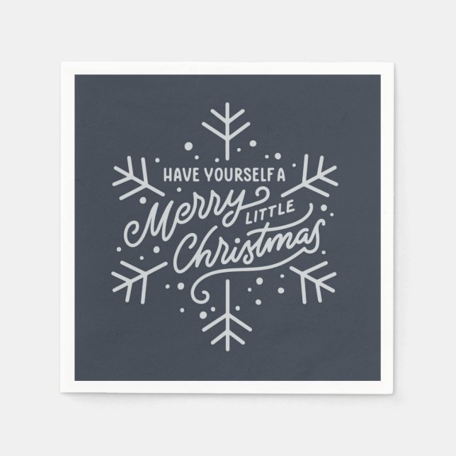 Haben Sie ein frohes kleines Weihnachtsfest - Schn Serviette (Vorderseite)