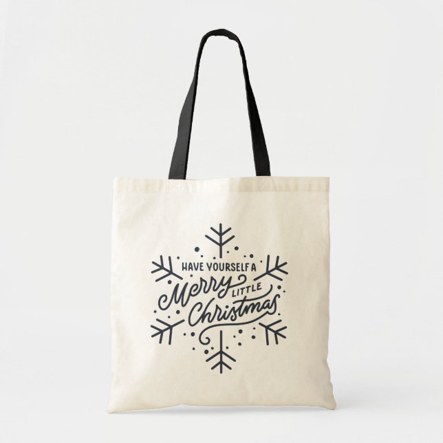 Haben Sie ein frohes kleines Weihnachtsfest - Schn Tragetasche (Vorne)
