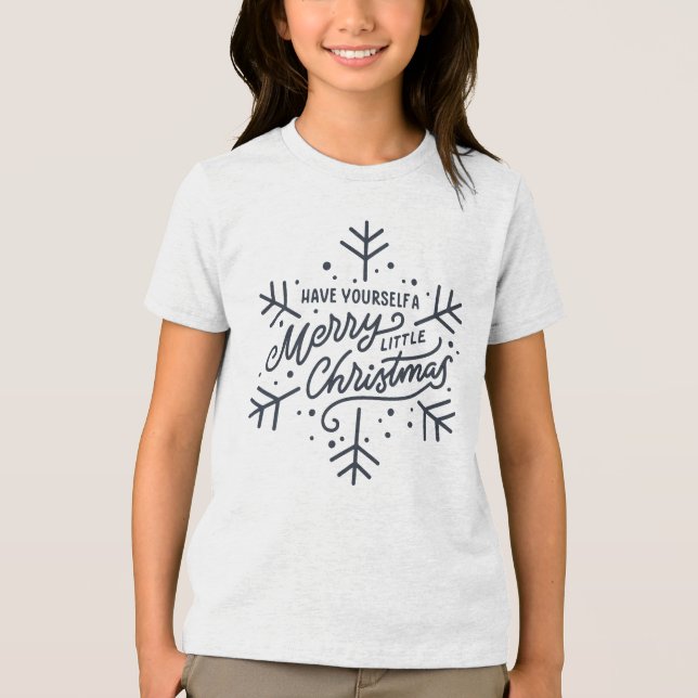Haben Sie ein frohes kleines Weihnachtsfest - Schn Tri-Blend Shirt (Vorderseite)