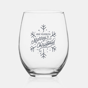 Haben Sie ein frohes kleines Weihnachtsfest - Schn Weinglas Ohne Stiel
