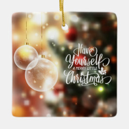 Haben Sie ein fröhliches, kleines Weihnachten?| Or Keramikornament