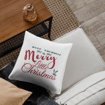 Haben Sie ein fröhliches kleines Weihnachtskissen?