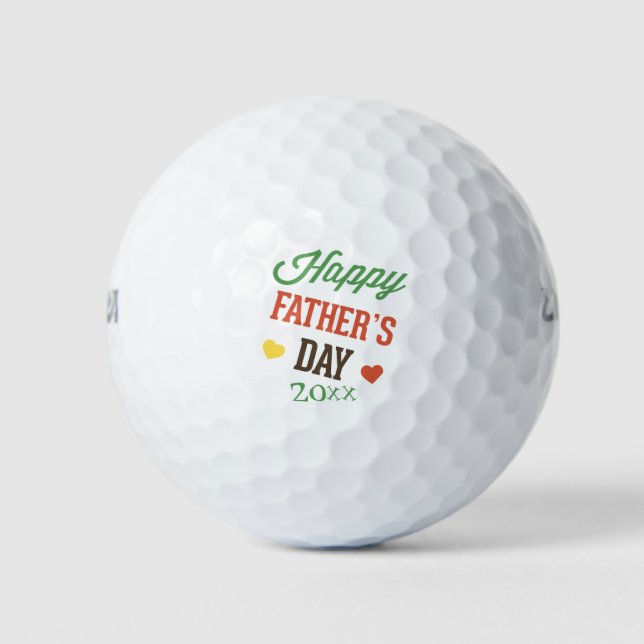 Haben Sie ein glückliches Vatertag Add Date Golfball (Vorderseite)