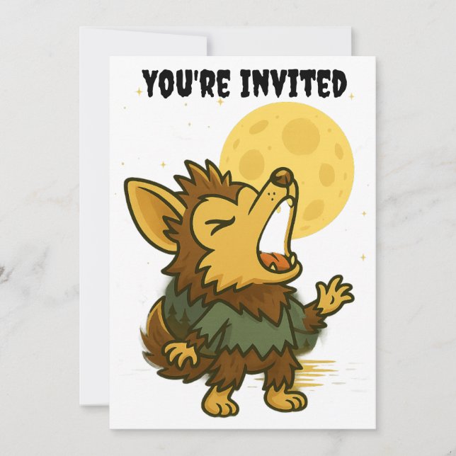 Haben Sie ein Howling Halloween Einladung (Vorderseite)