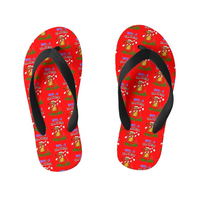 Haben Sie ein köstliches Weihnachten 25 Dezember W Kinderbadesandalen (Fußbett)