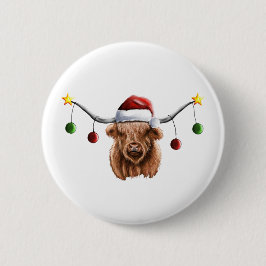 Haben Sie ein Merry Hielan Coo Weihnachten Button