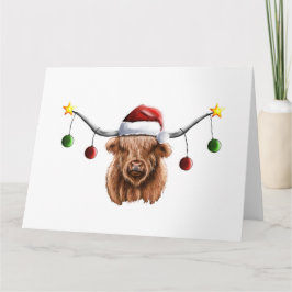Haben Sie ein Merry Hielan Coo Weihnachten Karte