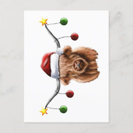 Haben Sie ein Merry Hielan Coo Weihnachten Postkarte