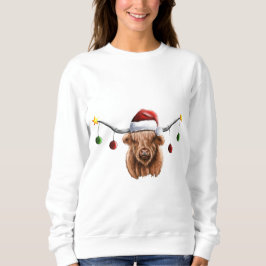 Haben Sie ein Merry Hielan Coo Weihnachten Sweatshirt