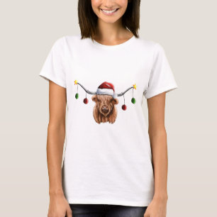 Haben Sie ein Merry Hielan Coo Weihnachten T-Shirt