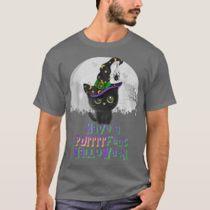 Haben Sie ein niedliches schwarzes Kätzchen mit Pu T-Shirt