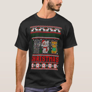 Haben Sie ein purrfektes Weihnachtskatze hässliche T-Shirt